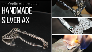 Handamade Silver Ax - Gioiello ascia artigianale in Argento
