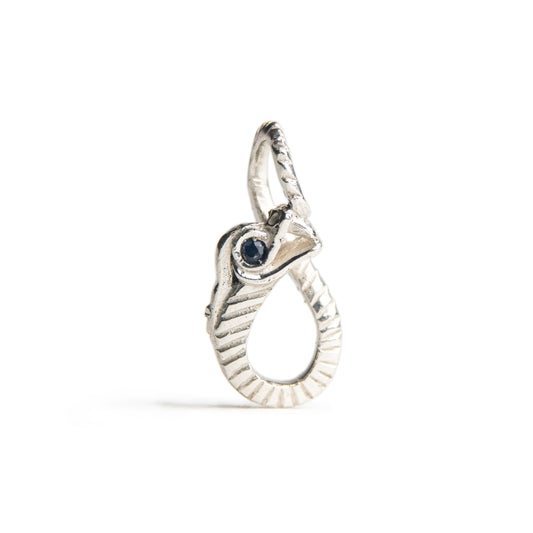 Ciondolo Uroboro argento zircone nero