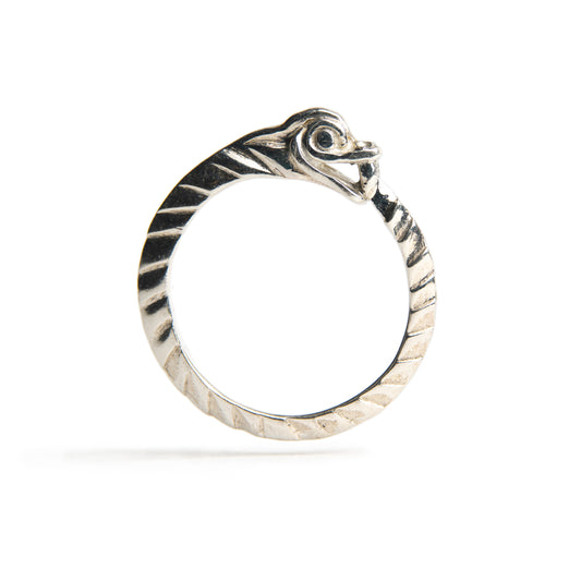 Anello Uroboro argento