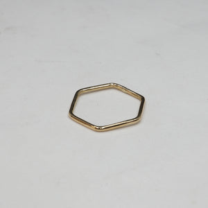 Anello Oro Esagonale