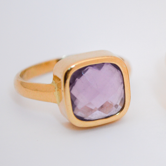 Anello Oro con Ametista