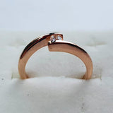 Contrarie in argento rosa con Zircone